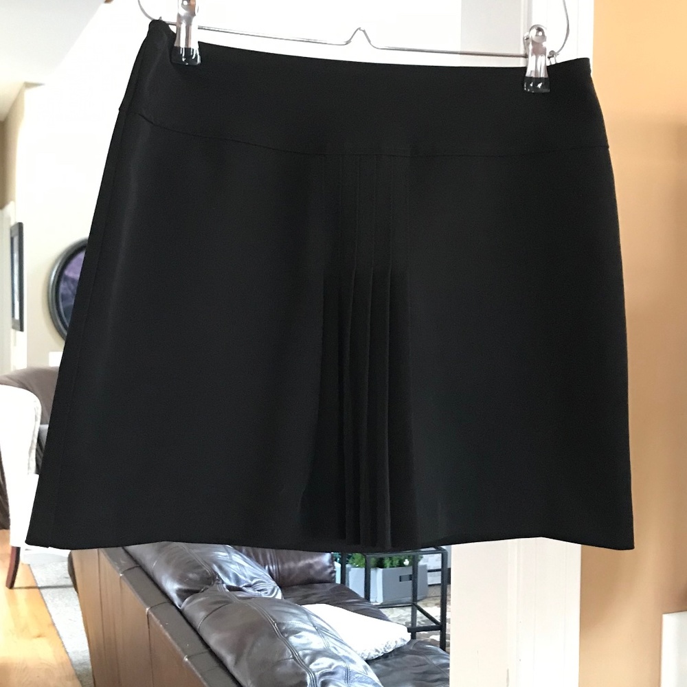 Wrapper Black Pleated Mini Skirt W